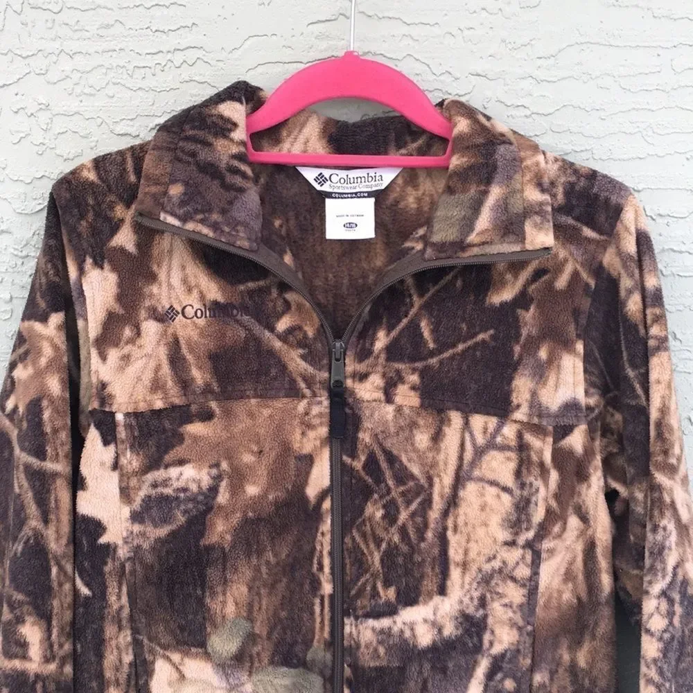 Columbia Camo Zip Up Sz 14/16 Youth Jacket